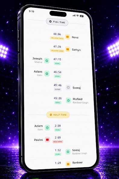 KickOffHub app screen