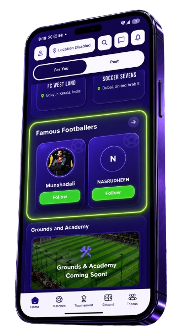KickOffHub app screen